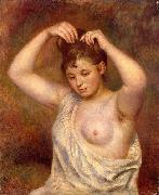 Pierre Auguste Renoir Woman Arranging her Hair oil on canvas